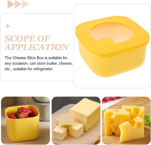 4.7 2.5'' Kichvoe Sliced Cheese Container: Cheese Slice Storage Box * Plastic Butter Containers With Lid Food Storage