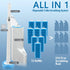 Disposable Toilet Bowl Brush and Holder, Toilet Cleaning System with 2 Toilet Bowl Wands, 2 Storage Caddy & 72 Refills