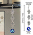 Demiwares Evil Eye Protection Charm - Hamsa Fatima Holy Hand with Evil Eye Glass, Handmade Turkish Ornament