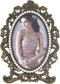ChezMax Vintage Picture Photo Frames, 3x5 Ellipse Rose Antique Frame with Glass, Tabletop and Wall Hanging