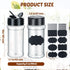 36 Pack 3 oz Eccliy Clear Plastic Spice Jars with Label and Shaker Lids Empty Spice Bottles Seasoning Containers