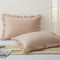 KKJIAF 2 Pcs Plaid Ruffle Pillow Case Queen Size, Cotton Gingham Ruffled