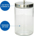 4.1 3.9 7 inches MABIS Decorative Storage Apothecary Clear Glass Jar for Kitchen, Bathroom or Laundry Organization