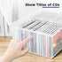 Plastic CD Storage Box, Store 40+ CDs, Clear CD DVD Storage Case