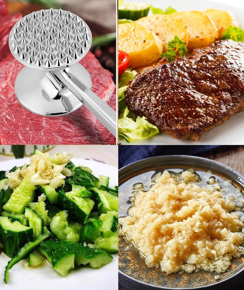 Aliglow Meat Tenderizer Hammer Tool Mallet Pounder for Kitchen Tenderizing Steak, Heavy Duty Dual-Sided Tenderiser