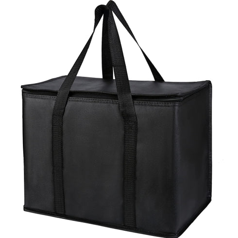 2 pack Additional Bottom Plate Black Insulated Grocery shopping bag , Delivery,pizza,reusable