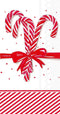 Boston International IHR 3-Ply Paper Napkins, Guest Size, Candy Canes, 16-Count