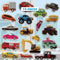 Cars Trucks & Construction Gel Window Clings for Kids - Window Stickers for Toddlers, Reusable Sticker