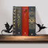 Nichake Metal Dragon Bookends Stoppers Holder Stand for Desk Shelf Cool Dragon Book Ends Decorative, Fantasy Dragon