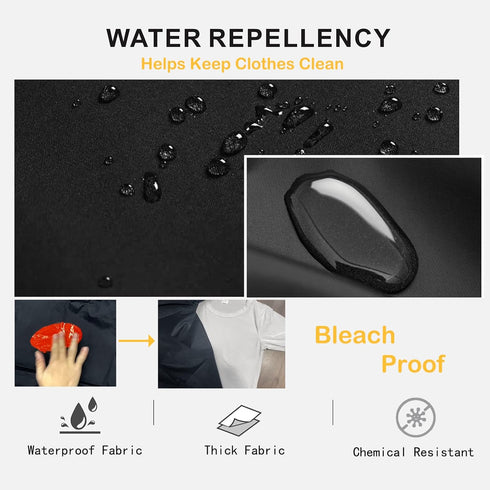 Hair Stylist Apron - Waterproof Protective Coated Salon Apron for Women/Men with Pockets for Cosmetologist and Grooming