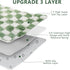 Room,5x8 Area Rugs for Bedroom Living Green and White Fluffy Soft Checkered Rug Fuzzy Shag Shaggy Carpet, Indoor Plush