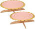 12 Inch Pink Cardboard One Tier Cake Stand for Birthday Party Decorate (2)