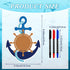 Treela 7 Pcs Cruise Ship Door Decorations Set, Nautical Anchor with Ship Wheel Magnetic Stickers for Refrigerator Decor