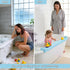 TYASDBA Accessories(2.6FT, Bathtub Splash Guard for tub Kids& Bath Shelf for Kids Toddler Bath Tray, Bath Toys Storage