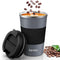 KETIEE Travel Coffee Mug, Spill Proof 12oz Insulated Reusable Coffee Cup with Seal Lid for Hot/Ice Drinks (Grey)