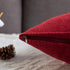 Anickal Valentines Pillow Covers 18x18 inch, Set of 2 Red Rustic Linen Holiday Decorative Square Throw Pillow Covers