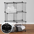 36 Pcs Wire Cube Plastic Connectors for Black Modular Closet Organizer and Metal Grid Shelving Unit