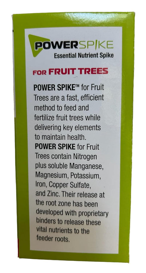 Power Spike Common (10 3.2 Lbs) for Fruit Trees. Essential Nutrient Spike formulated to Feed All Types of Fruit Trees