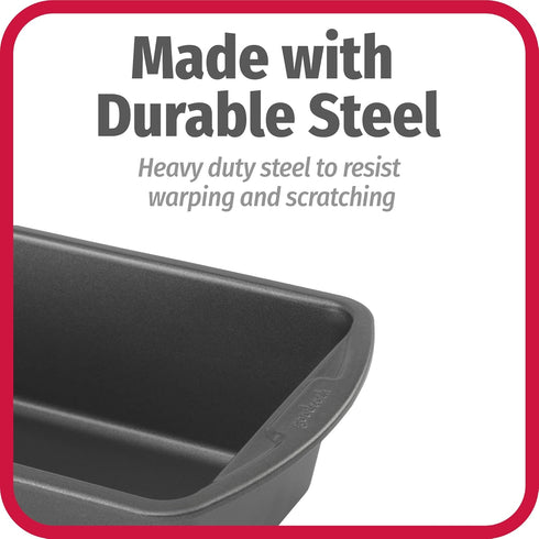 GoodCook Set of 2 Extra Large Nonstick Steel Bread Loaf Pans, 13" x 5", Scratch-Resistant, Easy to Clean