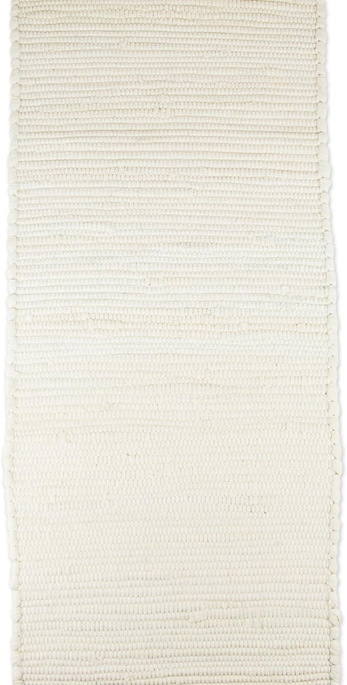 DII Handmade Chindi Tabletop, Reversible and Machine Washable Table Runner, 14x72, Natural