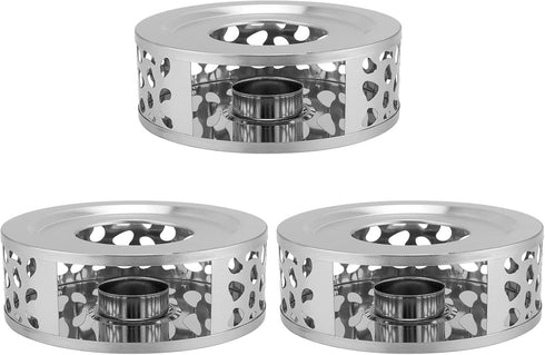KEILEOHO 3 PCS Teapot Warmer, Stainless Steel Teapot Warmer, Metal Teapot Heater