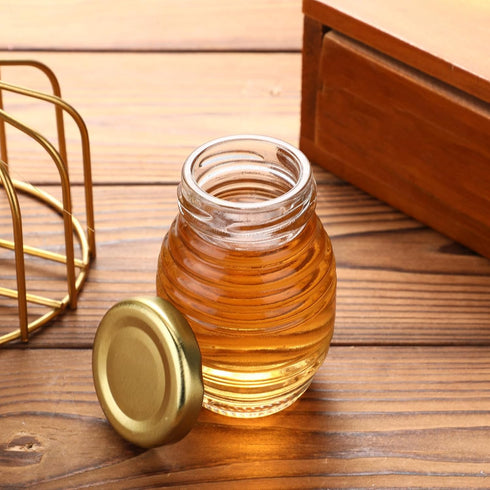 3.4 oz 12 Pack Baderke Mini Honey Jars Party Favors, Small Glass Honey Jar with Lids Empty Glass Jars for Baby Shower