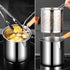 Small Deep Fryer Pot with Basket, Mini Fryer and Soup Pot with Tongs and Lid, 1.3-Quart