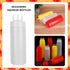 3 (24oz, beyonday Seasoning Squeeze Bottles, Hole Ketchup Mustard Dressing Squeeze Squirt Bottles, Salad Sauce