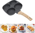 Bewinner 4 Cup Fried Egg Pan, Non Stick Aluminum Egg Cooker for Gas and Induction Cookers, 7.5x7.3x1.0 inch