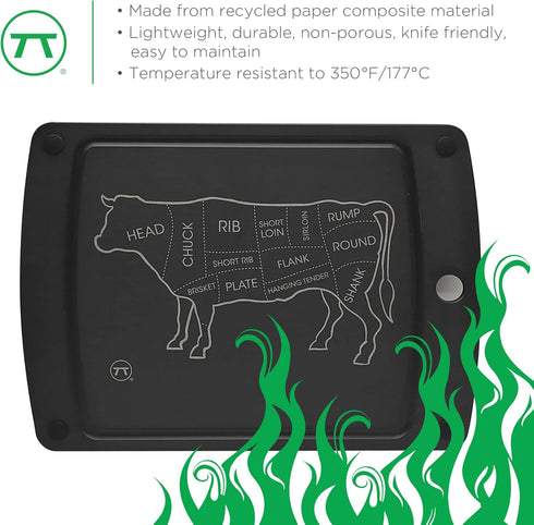 Outset Cow Grill Cutting Board, 10.8” x 14.5” x 0.2”
