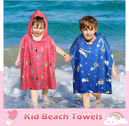 6 Toddler(47 24 Inch,Stylish Oudain Pcs Kids Hooded Towel Kids Bath Towels with Hood Microfiber Baby Pool Beach Towel
