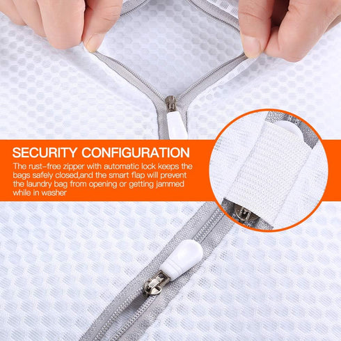 Kimmama Mesh Laundry Bags - Lingerie Wash Bag with Zipper, Net Washer Sack for Delicates, 2 PCS