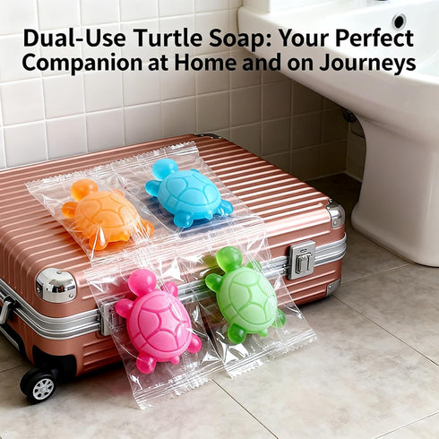 T-shin Bars,4 Turtle Shape Scented Botanical Bath Soap PCS Multicolour Handmade Essential Oil Clean Toning Soaps
