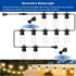 S14 Bulbs 2700K 21.3FT LED Edison String Lights Outdoor, Warm White - Vintage Shatterproof Patio Festoon Lights