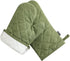 Oven Mitts and Pot Holders Set, 4 pcs, High Heat Resistant 500 Degree Cotton Glove (12 Inch, Green)