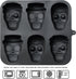 JETKONG Skull Cake Pan, Silicone Skull Cakelet Mold, Skull Pirate Cake Tin Baking Pan (Black)