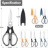 3-Pack Kitchen Shears Heavy Duty All Purpose Stainless Steel Scissors Dishwasher Safe Cooking for Meat, Chicken, Fish