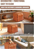 Gloruoia Faux Leather Unstuffed Pouf Ottoman Square Floor Cushion Cover with Zipper Wear-Resistant & Easy to Clean