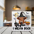 VIYZZX Halloween Highland Cow Wood Box Sign Decor Witchy Cow Moo I Mean Boo Block Sign Home Shelf Table Wall