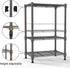 MZG Steel Storage Shelving Unit, 3-Tier Utility Steel Organizer Wire Rack for Home, Kitchen, Office (11.8" D x 17.7" W