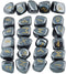 SUNYIK Natural Hematite Rune Stones Set with Engraved Elder Futhark Alphabet, Polished Healing Kit