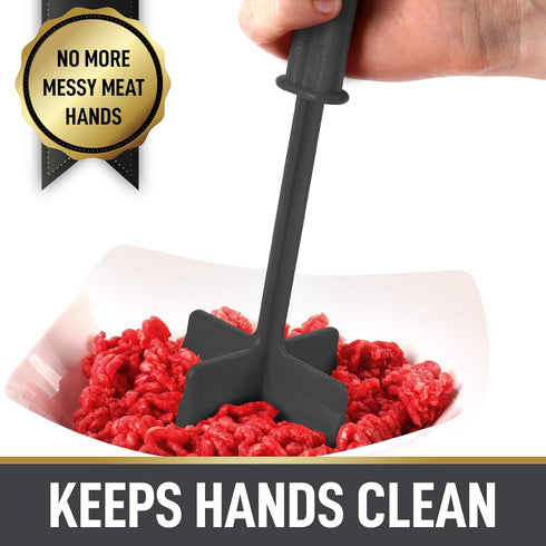 Simple Craft Meat Chopper - Premium Meat Masher, Ground Beef & Hamburger Chopper Utensil for Cooking, Baking & More