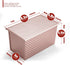 KITESSENSU Pullman Loaf Pan with Lid, 1 lb Dough Capacity Non-Stick Bakeware for Baking Bread
