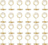24 Pcs Premium Mini Table Number Holders and Place Cards with Gold Foil Border for Wedding, Party, Birthday