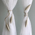 Valea Home 2 Pieces Creative Curtain Tiebacks Clips, European Style Custom Made Holders, Beige