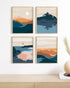 HAUS AND HUES Nature Wall Art Prints - Mid-Century Modern Landscape Mountain Decor