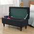 Lussenwert Lussenworth Ottoman Cover - Rectangle Folding Storage Bench - Removable, Elastic Ties - Medium Black