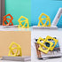 DOVDOV Geometric Cube Knot Decorations, Abstract Geometric Statue, Yellow Home Decor Accents for Room Office Shelf