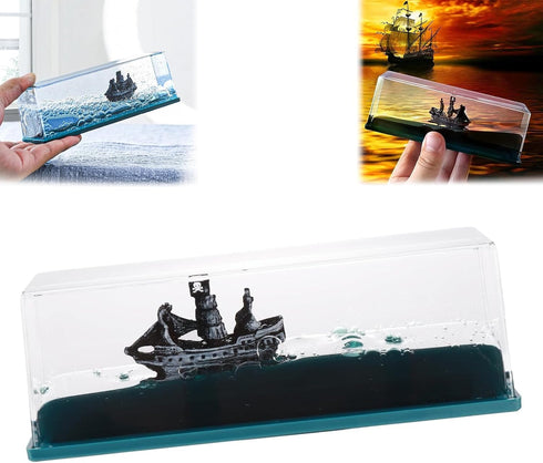 Cruise Ship Fluid Drift Bottle, Unsinkable Boat in a Box, Titanic Model