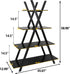 Nouva 4 Tier Ladder Bookshelf Storage Shelves, A Frame Wooden Ladder Open Display Shelves Floor Shlef Storage Furniture